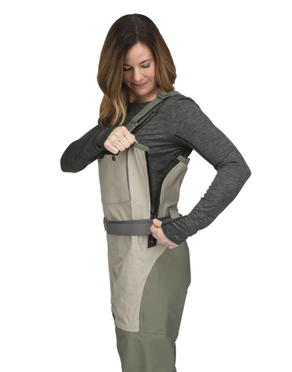Simms Womens Freestone Z Waders Stockingfoot Model Side Simms Womens Freestone Z Waders Stockingfoot Model Side